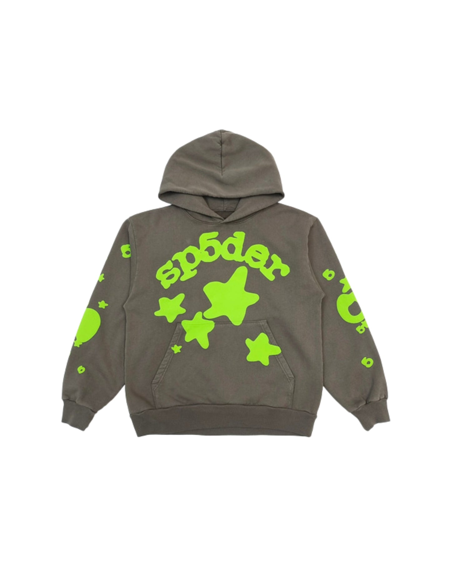 SP5DER BELUGA HOODIE ‘SLATE GREY/GREEN’