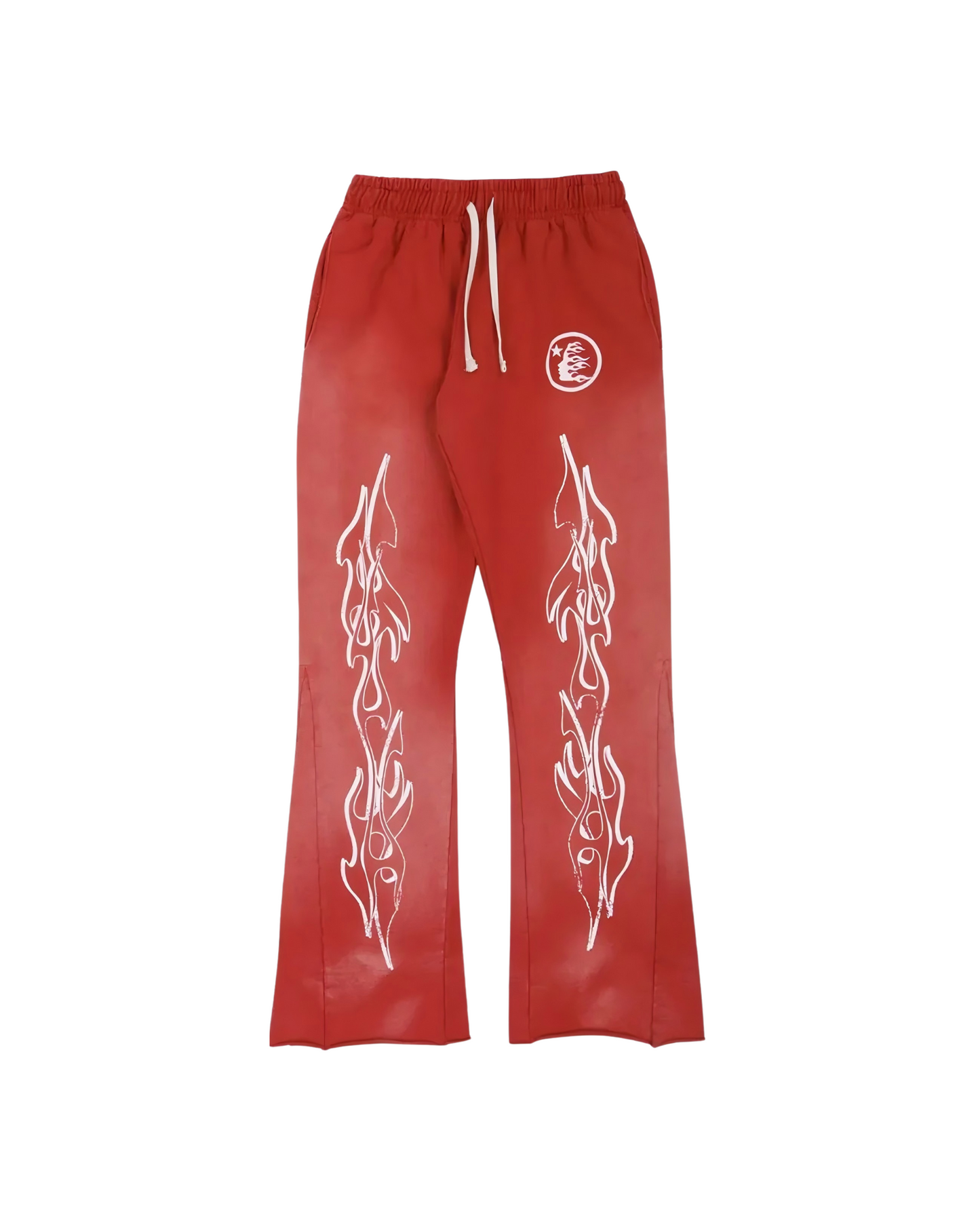HELLSTAR STUDIOS RACER FLARE SWEATPANTS ‘RED’